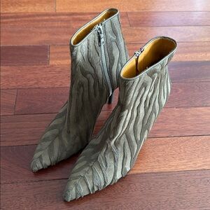 Chic Zebra-Patterned Ankle Booties